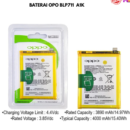 BATERAI OPPO BLP711 / A1K FREE LEM BATERAI