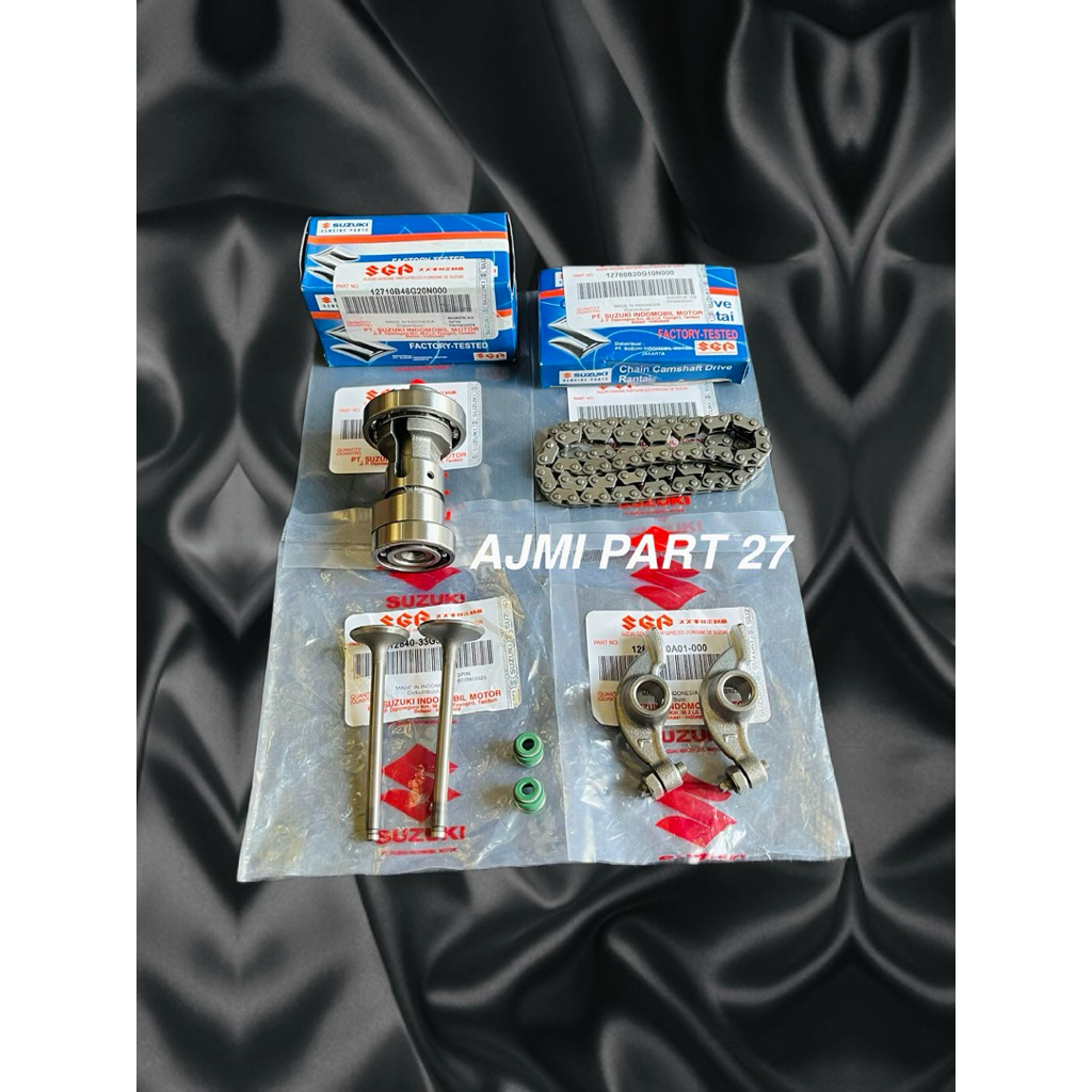 Noken As+Platuk Klep+Klep set+Rantai+Sil Klep Suzuki Spin 125,Skydrive,Hayate,Skywave ORI