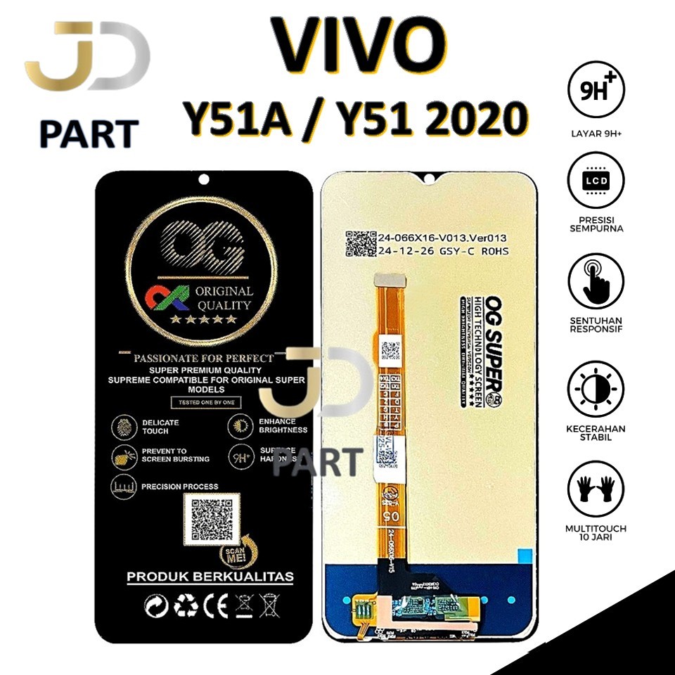 LCD TOUCHSCREEN VIVO Y51A / Y51 2020 ORIGINAL 100% COMPLETE