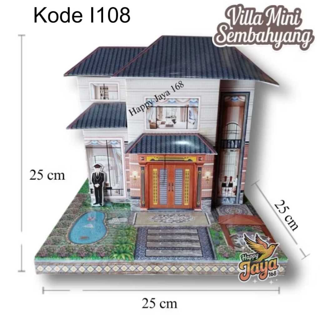 Rumah Villa Mini Kertas Sembahyang Leluhur Ceng Beng