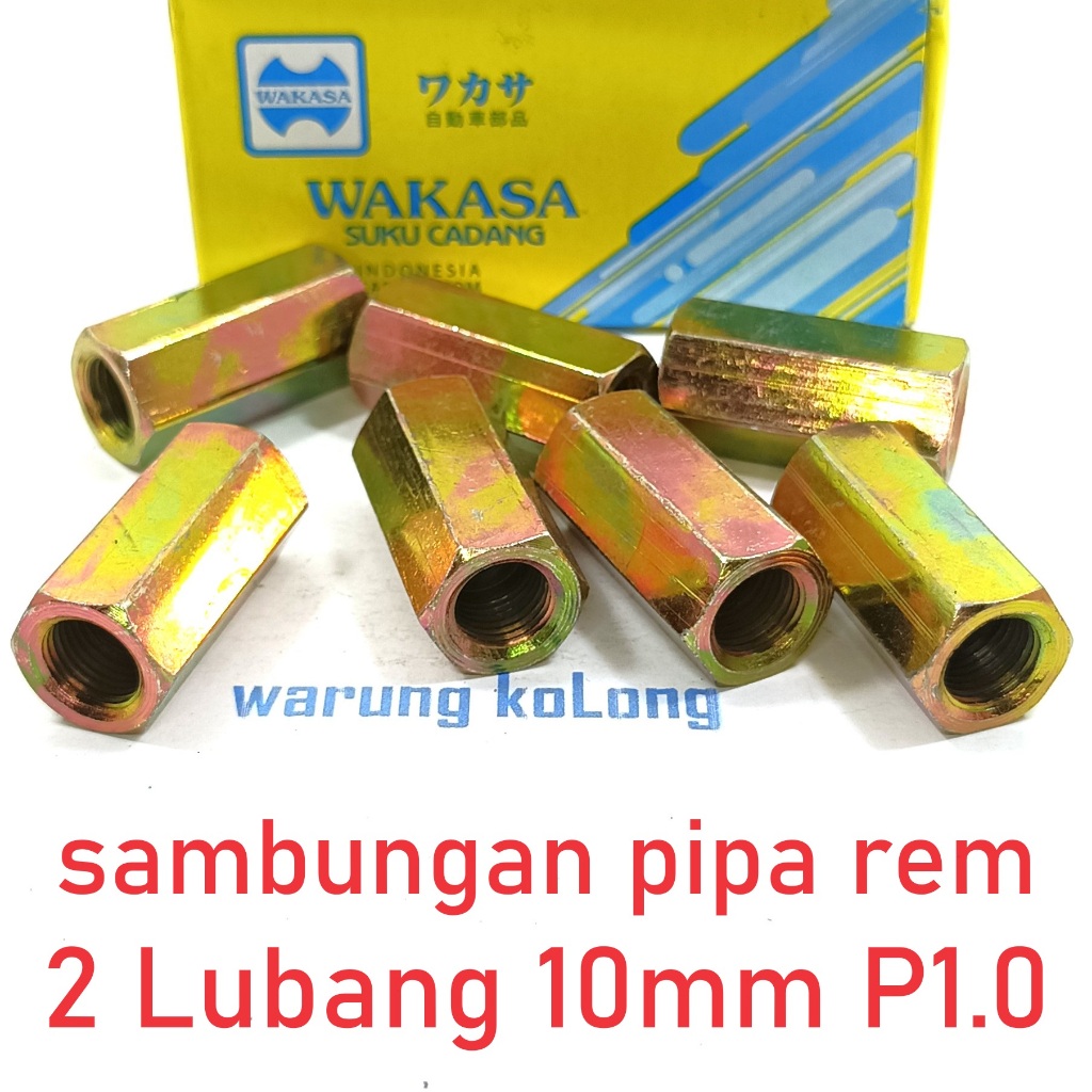 Nepel Sambungan Pipa Rem 5mm M10 P1.0 3cm Lurus besi selang 10mm brake hose pipe mobil