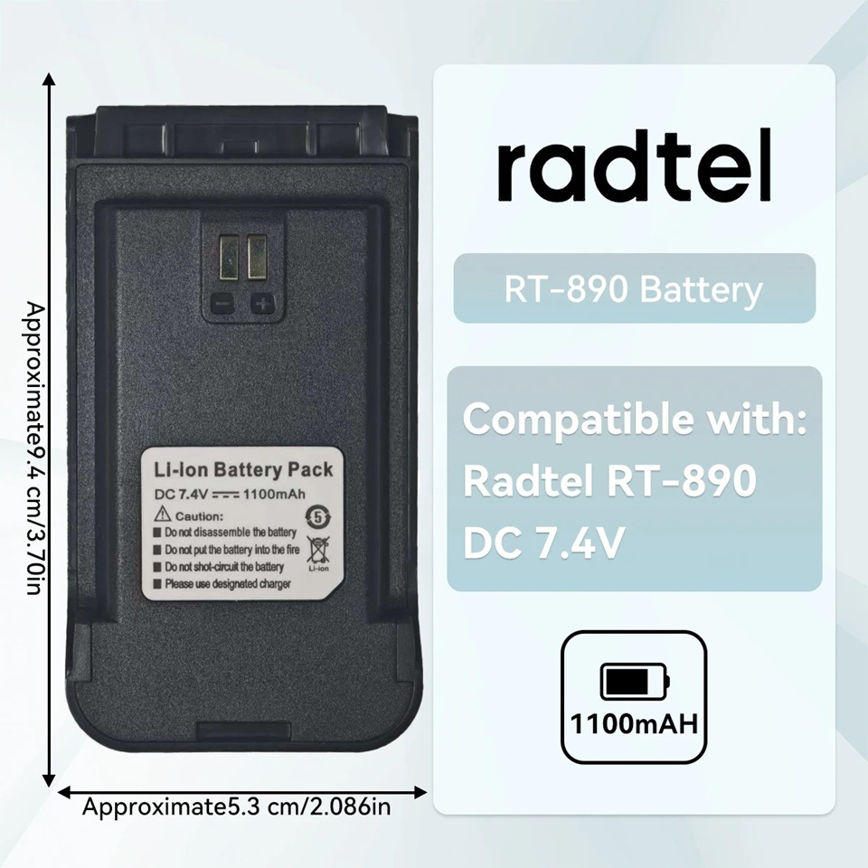 Baterai Cadangan untuk HT UV-5118 PLUS 1100mAh - Kompatibel dengan V86T