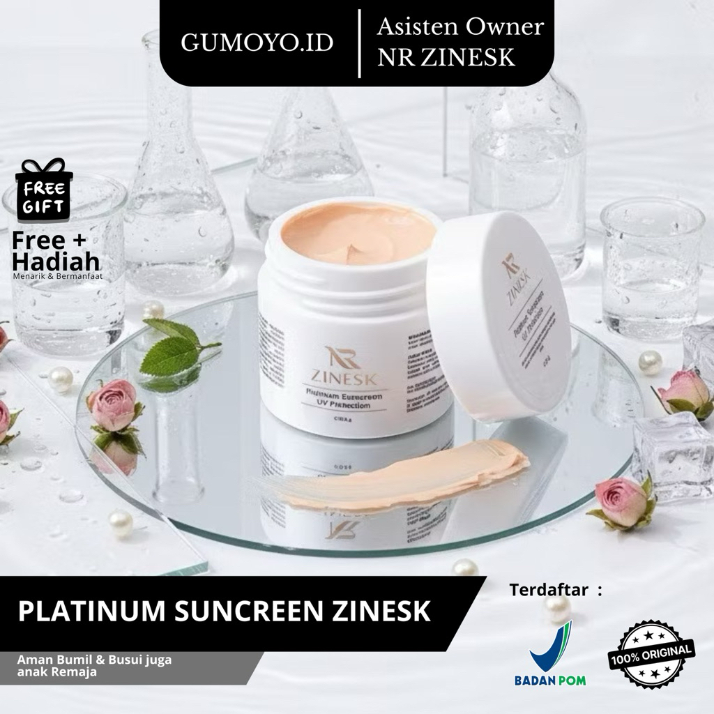 (BPOM) SUNCREEN PLATINUM BY NR GLOW ZINESK SATU KALI OLES GLOWINGIN