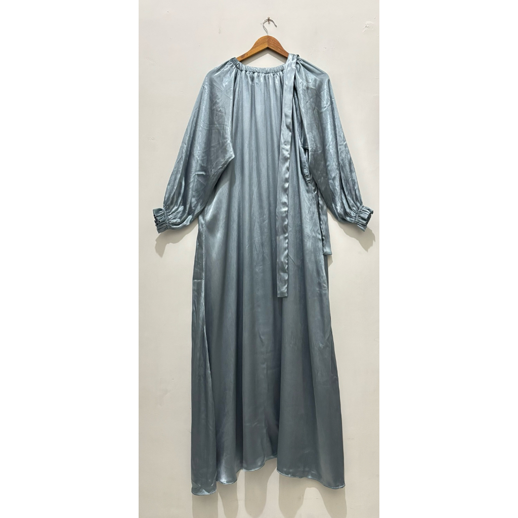 (PRELOVED) Dress shimmer blue aqua - Sally scarf