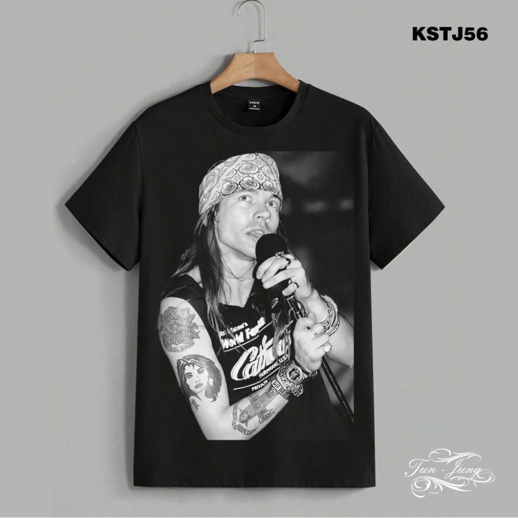 Kaos katun Unisex sablon Jumbo Axl rose
