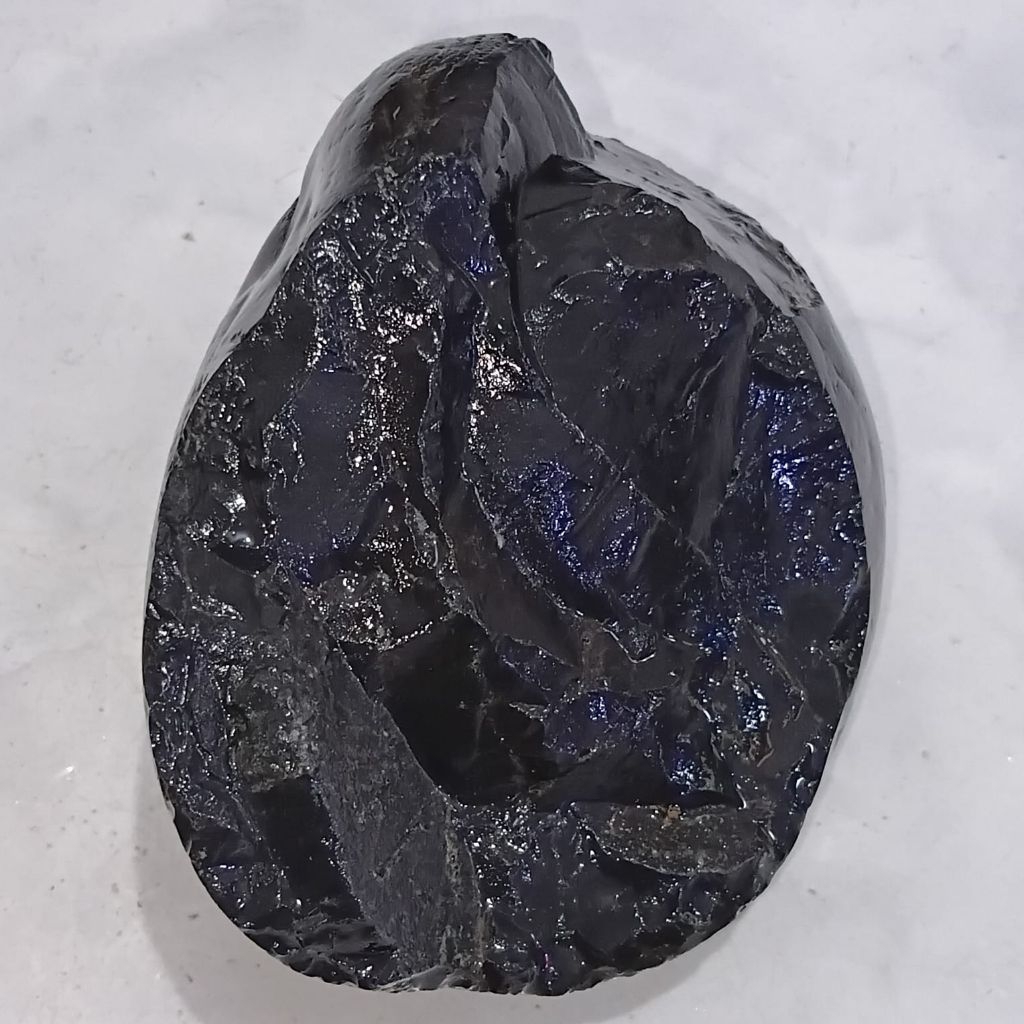 Natural Batu Akik Kecubung Tanduk Hitam Pekat