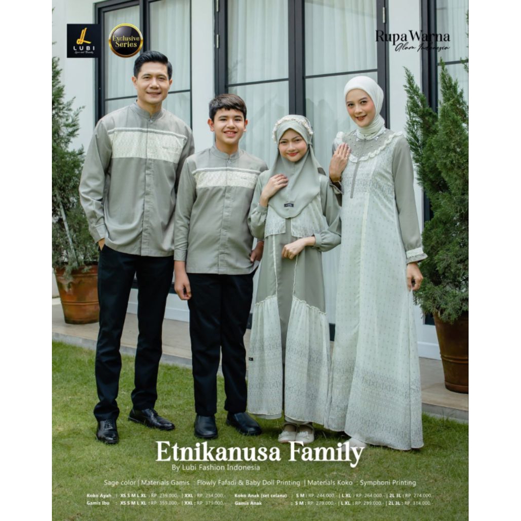 Satimbit Lubi etnikanusa / sarimbit lubi 2026 / sarimbit lebaran / gamis lubi / koko lubi / gamis an