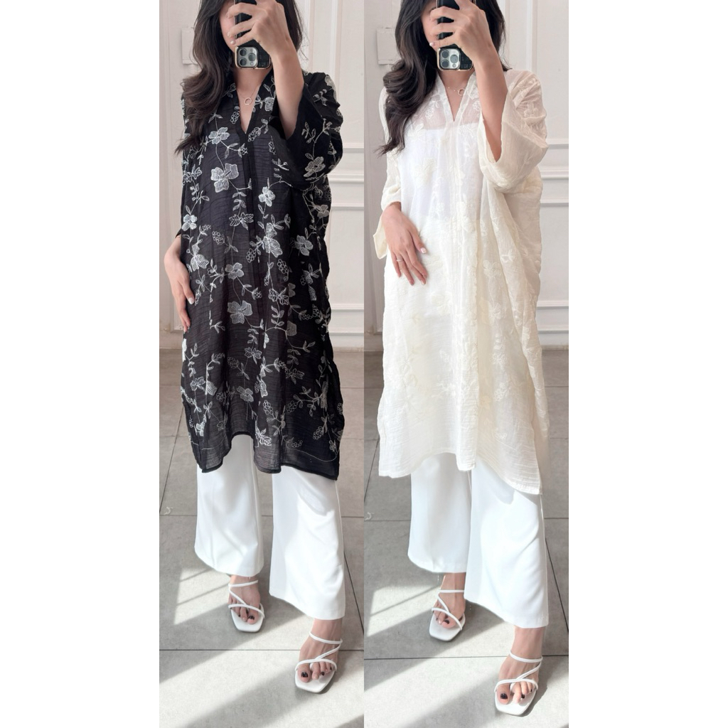 Kaftan atasan Dress Baju lebaran Baju kaftan Kaftan modern Tunik batik Tunik lebaran