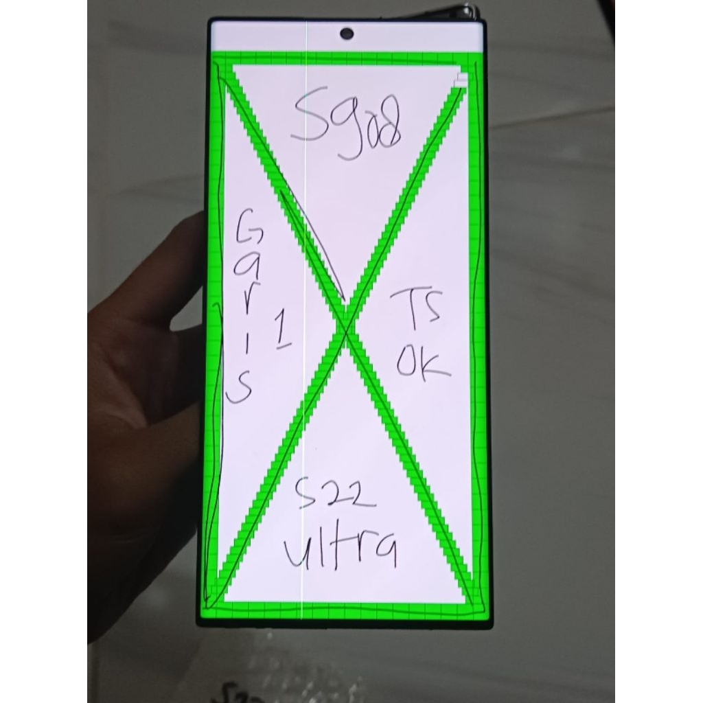LCD SAMSUNG GALAXY S22 ULTRA 5G - S908 ORIGINAL SECOND COPOTAN MINUS GARIS 1