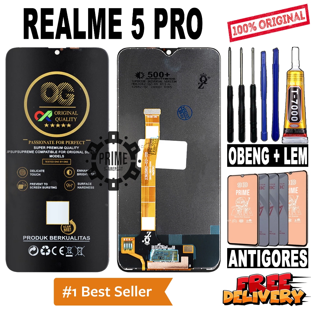 LCD TOUCHSCREEN REALME 5 PRO ORIGINAL OEM LCD REALME 5 PRO FULLSET