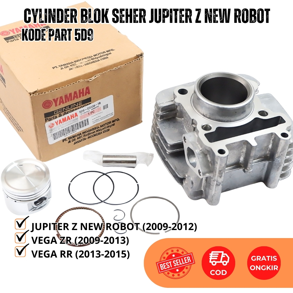 Blok Seher Piston Ring Yamaha Vega Zr , Jupiter Z New , Jupiter Robot 2010 5D9 Original