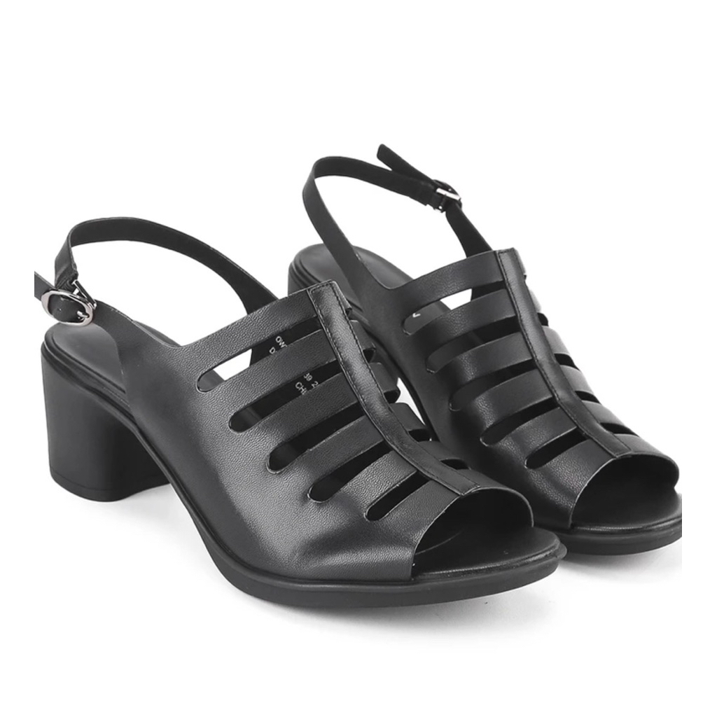 Sandal Heels Wanita Obermain Original - Leather - Regclay