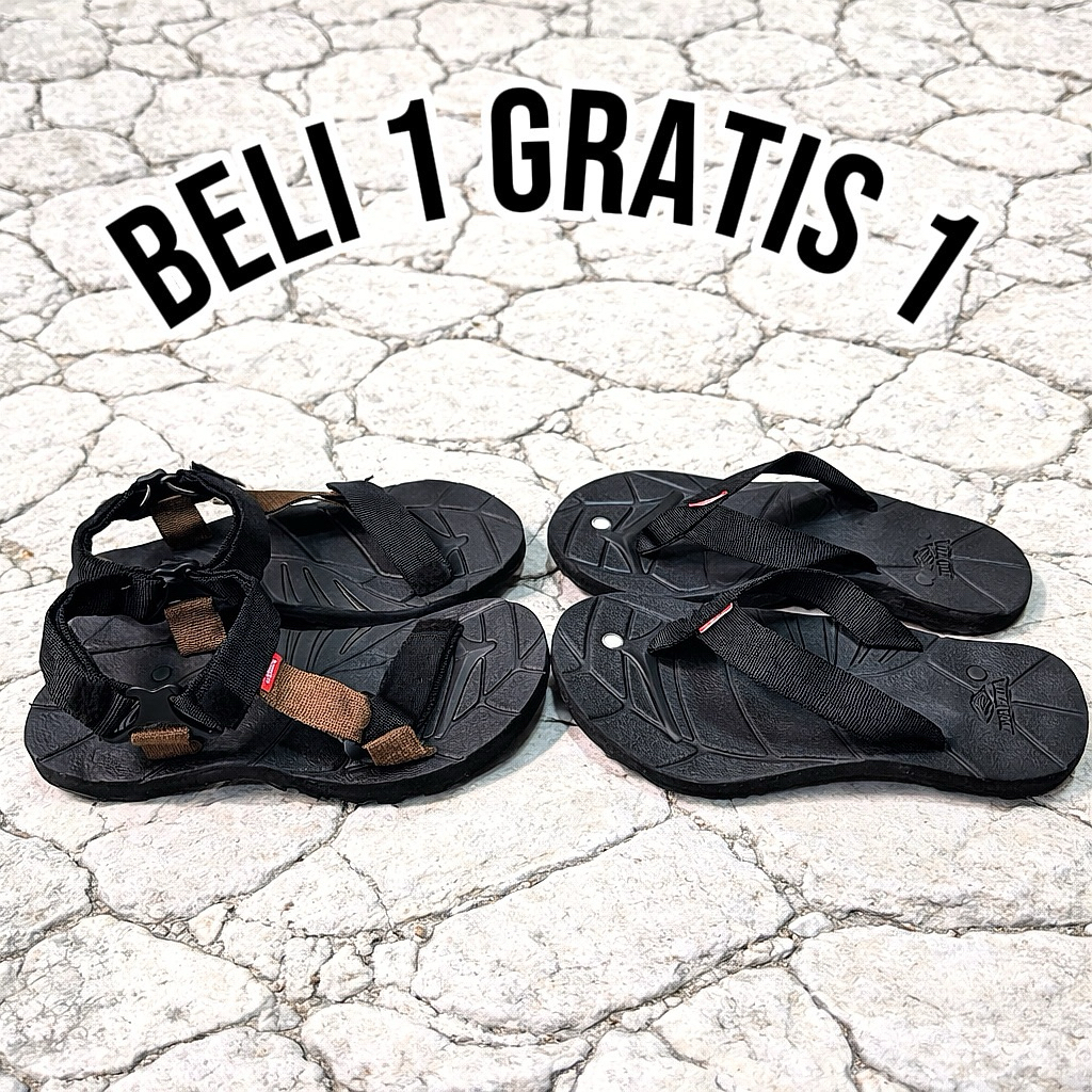 PROMO sandal gunung buy 1 get 1 sandal jepit best seller