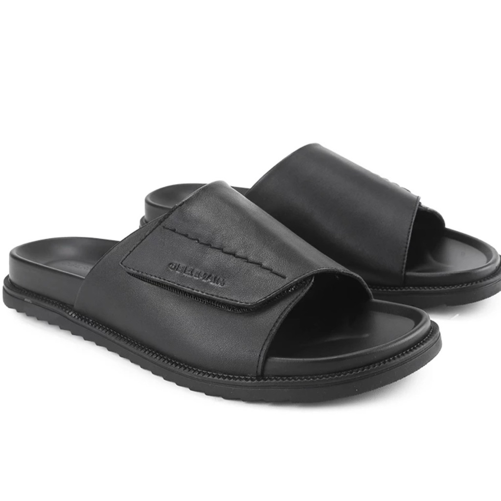 Sandal Slide Pria Obermain Original - Leather - Elram
