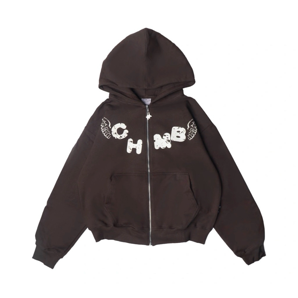 Boxy Zip Hoodie Chambredelavain - Dangerous Brown