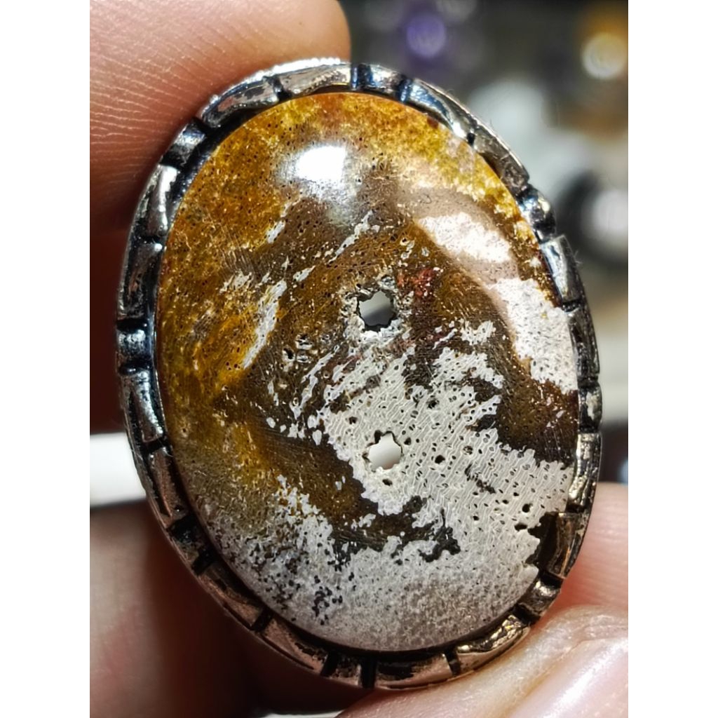 Batu akik galih kelor combong double power TopHQ R/8