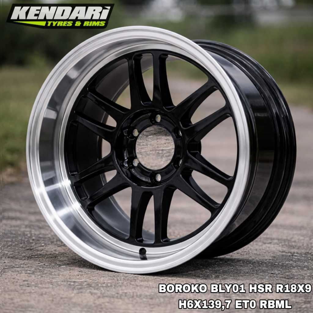 Velg RPF1 R18 Untuk Mobil Pajero Fortuner Hilux HSR BOROKO BLY01 Ring 18 Lobang 6
