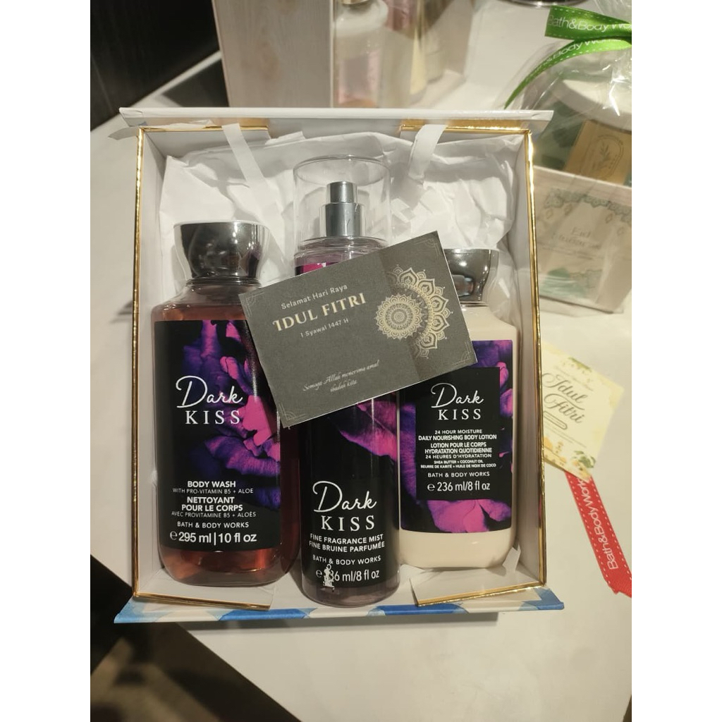 Paket Hadiah/Seserahan/Hampers Bath & Body Works Set 3 Dark Kiss