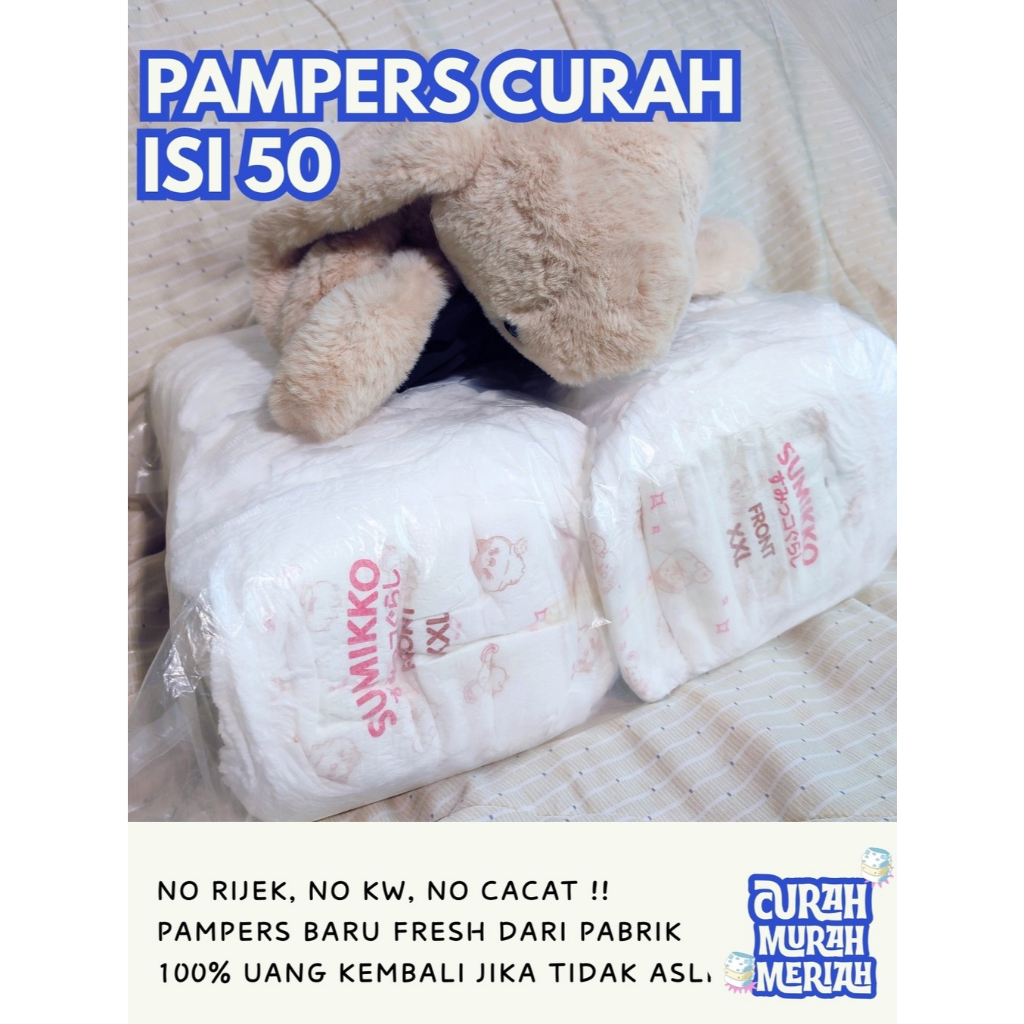 Popok Bayi Celana Repack SUMIKKO 50 Pcs - Murah fresh Pabrik NO RIJEK, NO KW, NO CACAT Lembut, Anti 
