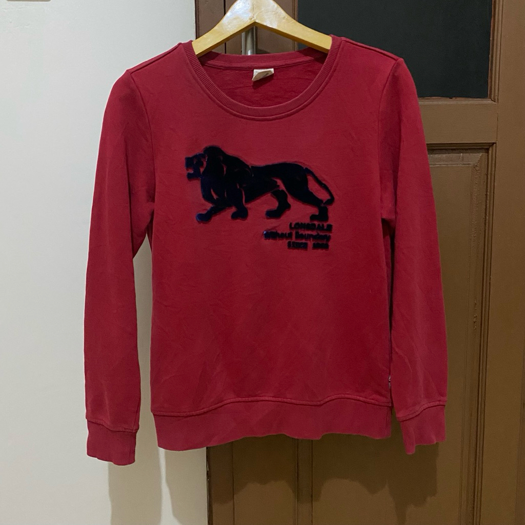 Lonsdale Velvet Lion Logo Crewneck