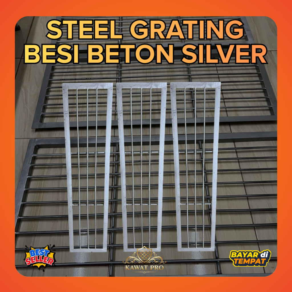 Penutup Selokan / Tutup GOT Besi Beton Warna Silver Termurah | Best Quality & Best Seller