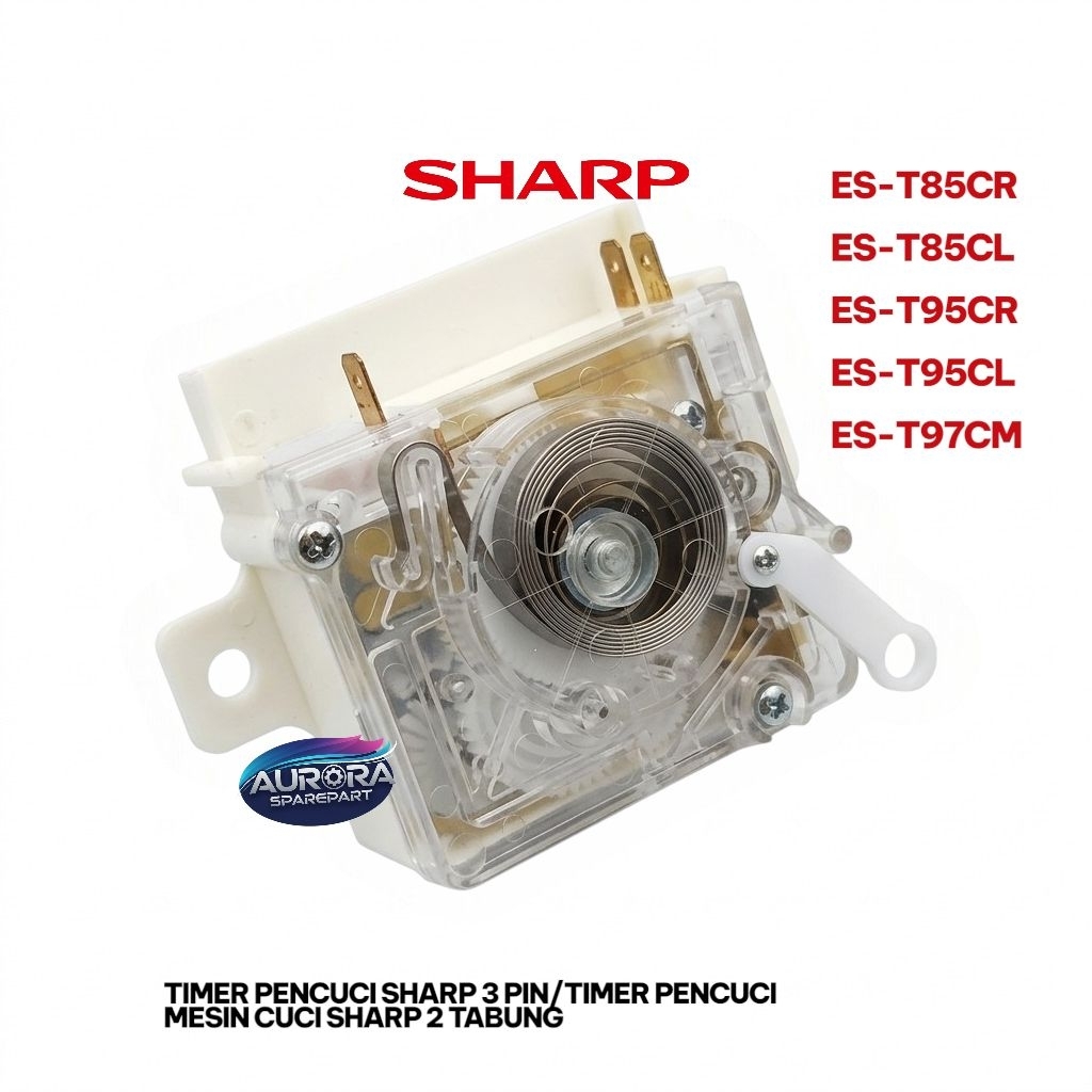 Timer pencuci Sharp 3 Pin transparan/Timer wash sharp ES-T85CR ES-T85CL ES-T95CR ES-T95CL ES-T97CM