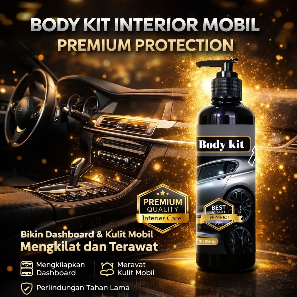 Body Kit Mobil Premium 250ml Interior Care – Pengkilap Dashboard Mobil, Perawatan Jok Kulit Mobil, P