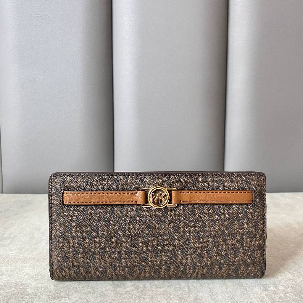 dompet panjang cewek michael kors loka012 Large Logo Wallet Brown ready