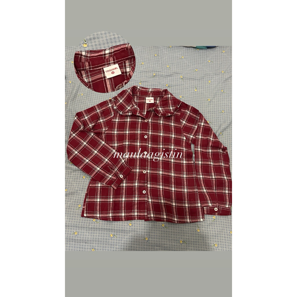 preloved kemeja flanel anak perempuan