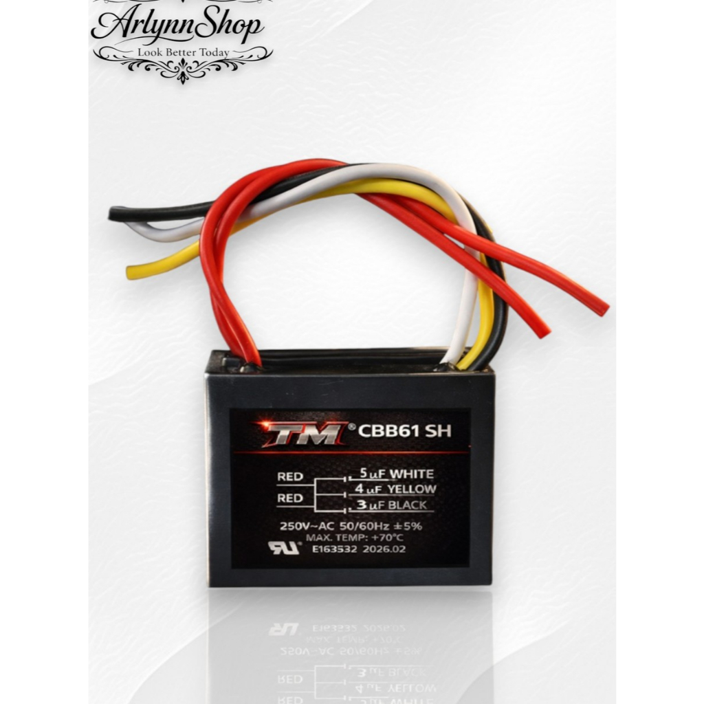 Kapasitor CBB61 5 KABEL Berbagai Ukuran Kapasitor Kipas Angin / Exhaust Fan / Motor Listrik