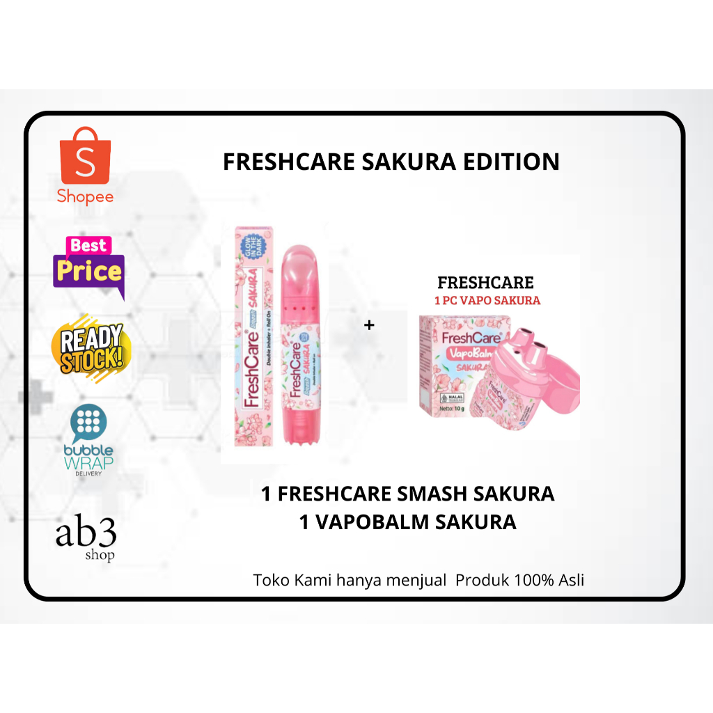 [DAPAT 2 PCS] FRESHCARE SMASH SAKURA 2IN1 / FRESHCARE SMASH+ FRESHCARE VAPOBALM SAKURA
