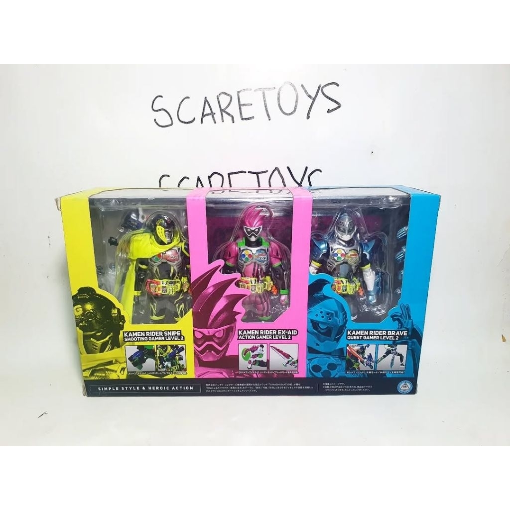 Shf kamen rider ex aid mighty action beginning set sh figuarts kamen rider ex aid brave snipe level 
