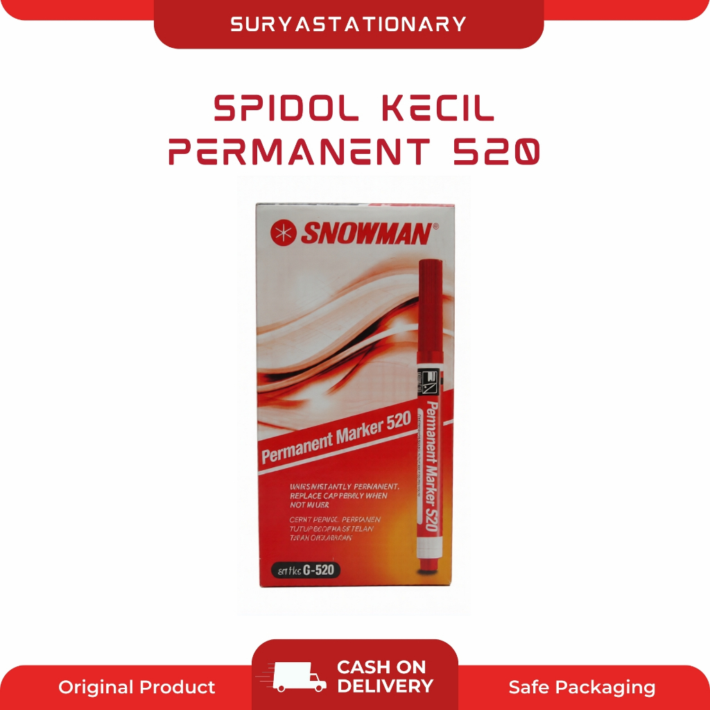 (PCS) Spidol Kecil Permanent 520 / Spidol Permanent AG-520 / Permanent Marker