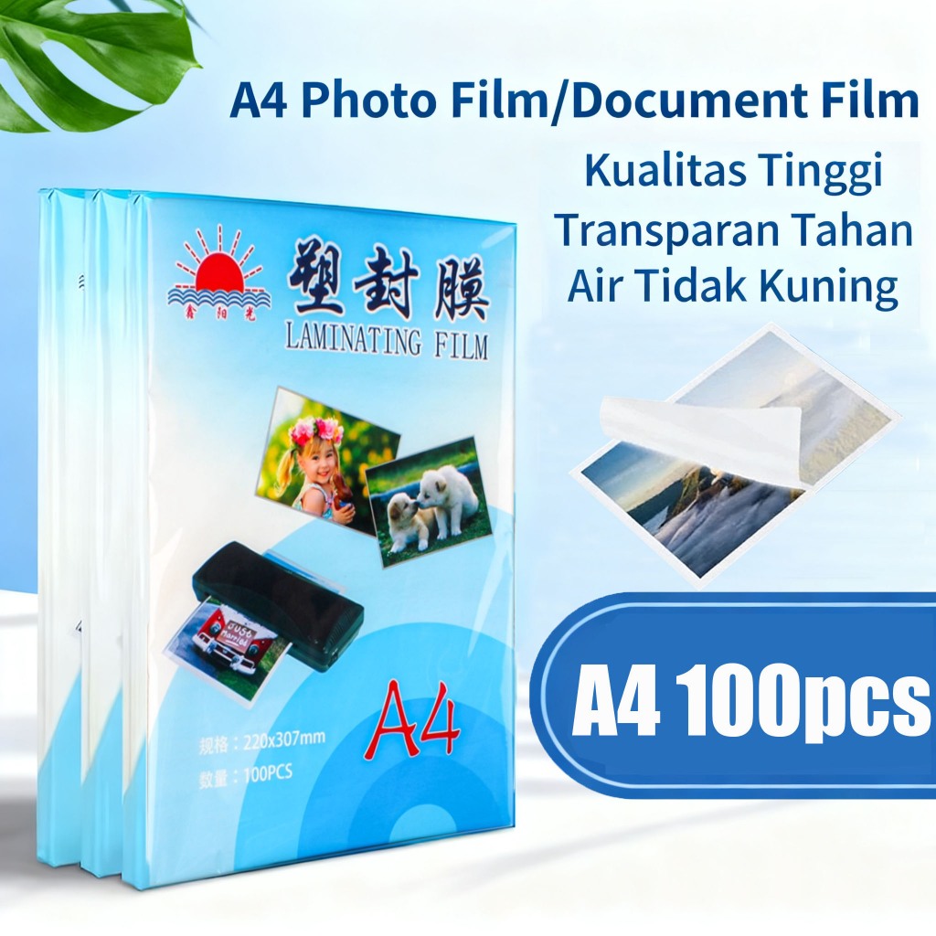 100 Pcs Plastik Laminating A4/Laminating Double Sided A4/kertas Laminating/plastik Laminasi/kertas L