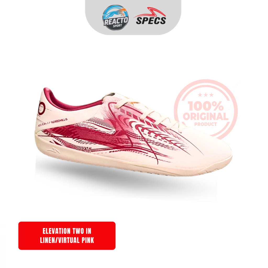 Sepatu Futsal Specs Elevation Two IN Original- Linen/Virtual Pink