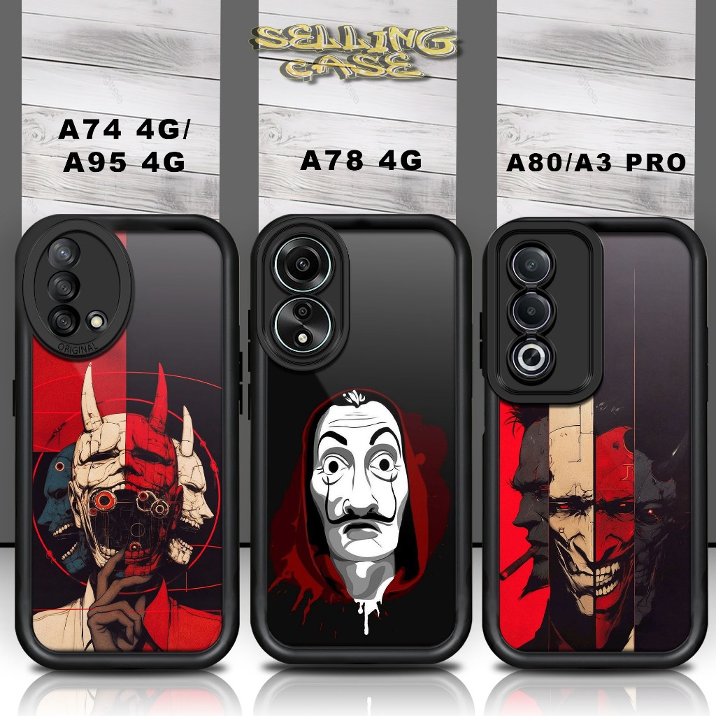 Casing Hp For OPPO A74 A95 4G A78 4G A80 A3 PRO Case Handphone Silicon Glossy Camera Protect TOPENG