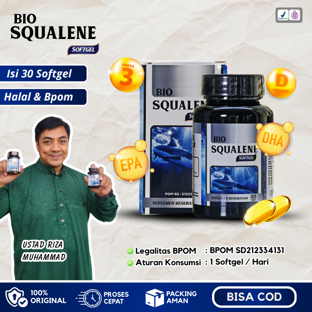 Bio Squalene Softgel Original Halal dan BPOM