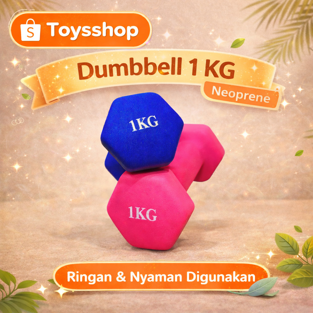Dumbell 1 kg / Barbel Mini 1 kg Bahan Neoprene Alat Fitnes barbel 1kg neoprene dumbel barbel