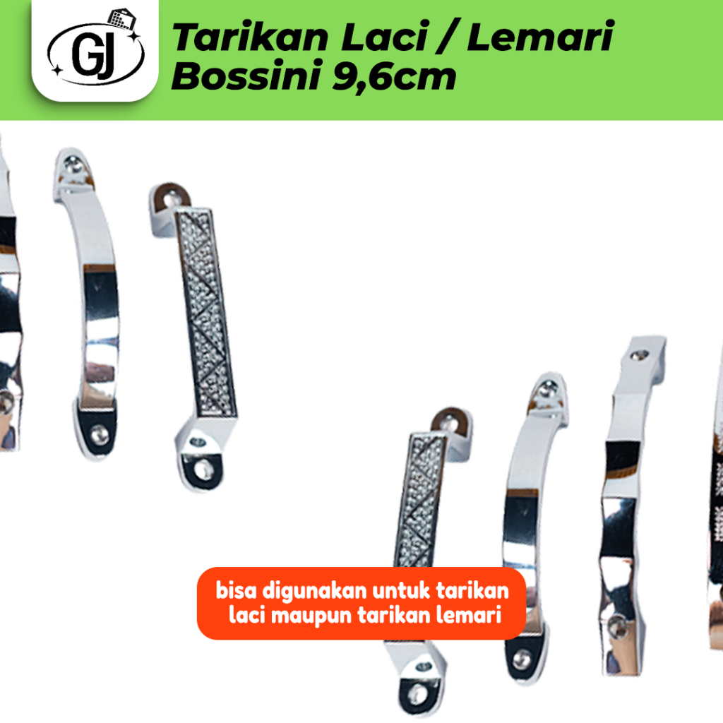 Bossini Tarikan Laci / Tarikan Lemari 9.6cm Handle Pintu Furniture