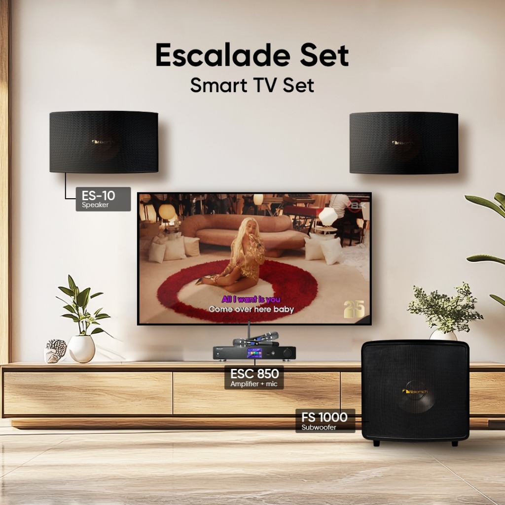 Nakamichi Paket Home Karaoke Smart TV SET Escalade