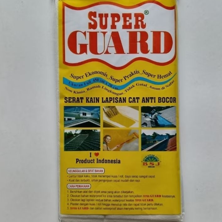 Serat Kain Tissue Lapisan Cat Anti Bocor Waterproof Super Guard