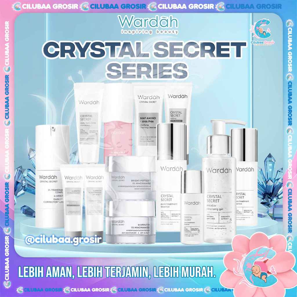 Wardah Crystal Secret Series || White Secret Series ||  Foaming Cleanser || Day Night Cream || Brigh