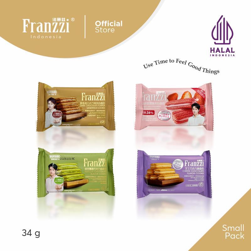 Franzzi Cheese Chocolate Flavor Cookie, Halal Indonesia, Kemasan Ungu