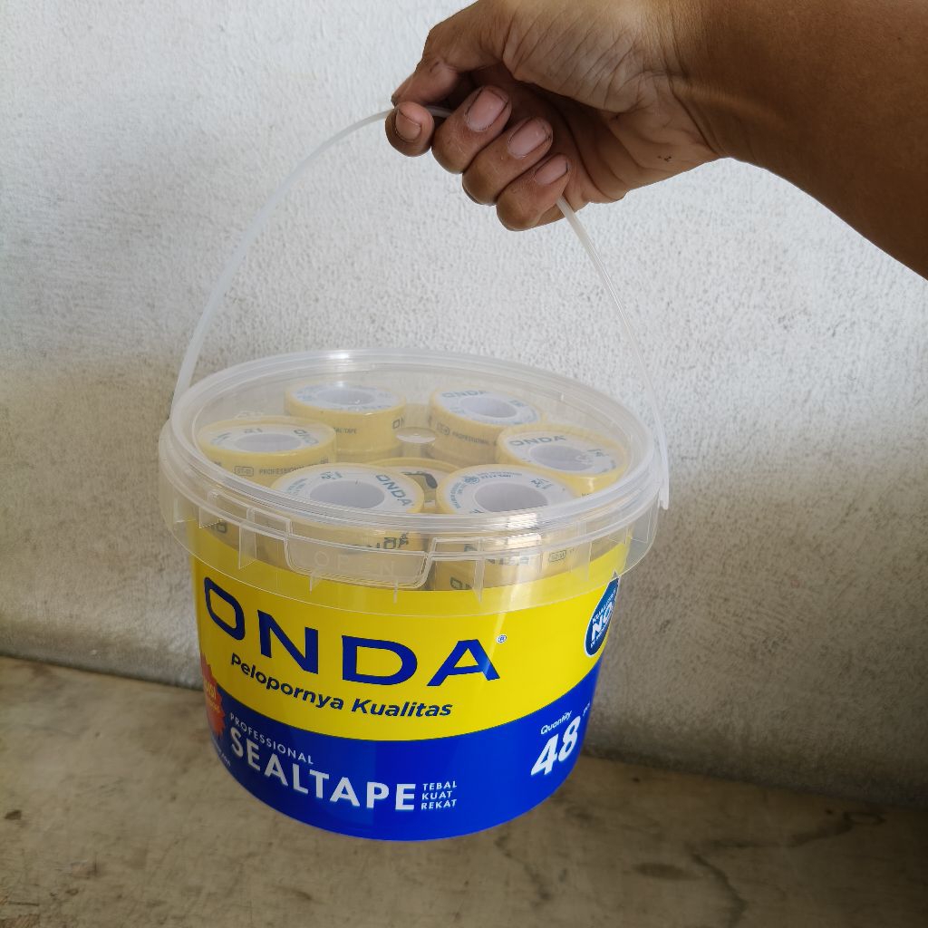 Per Ember isi 48 pcs Selotip ONDA Sealtape isolasi kran air putih