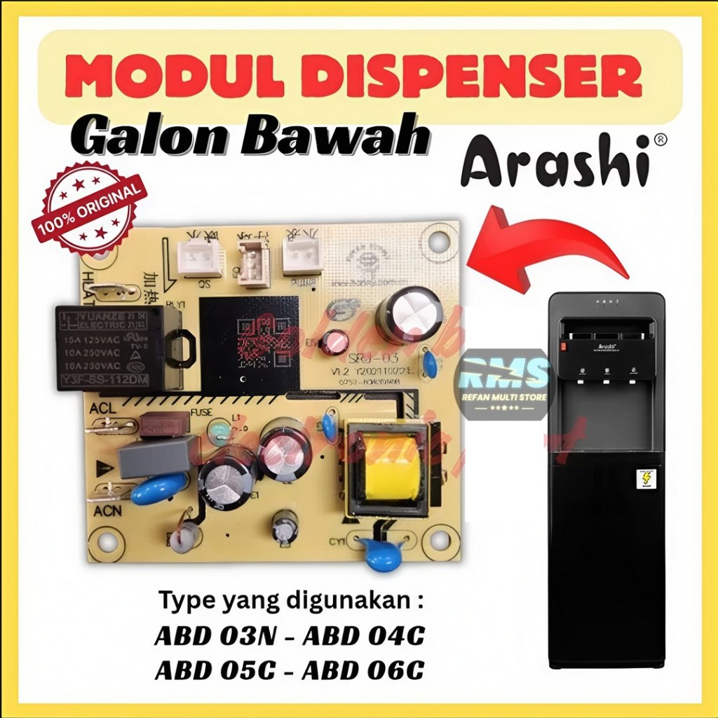 Mainboard modul dispenser ARASHI abd-04c abd-05c abd-06c original