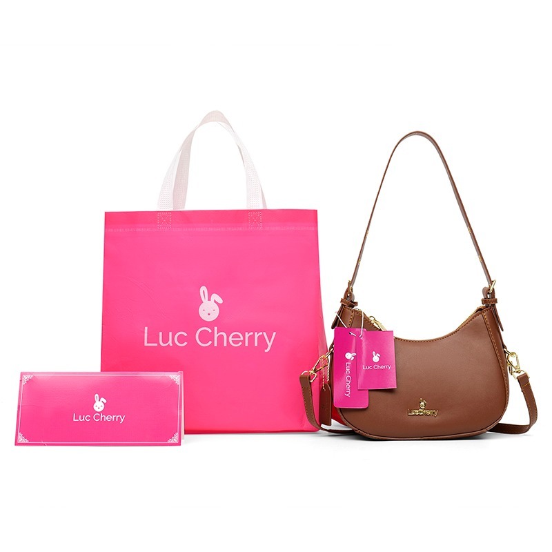 BJ41008 (DAPAT PAPERBAG + SERTIFIKAT) - BLACK/COFFEE - TAS SLEMPANG SLINGBAG HANDBAG TAS WANITA FASH