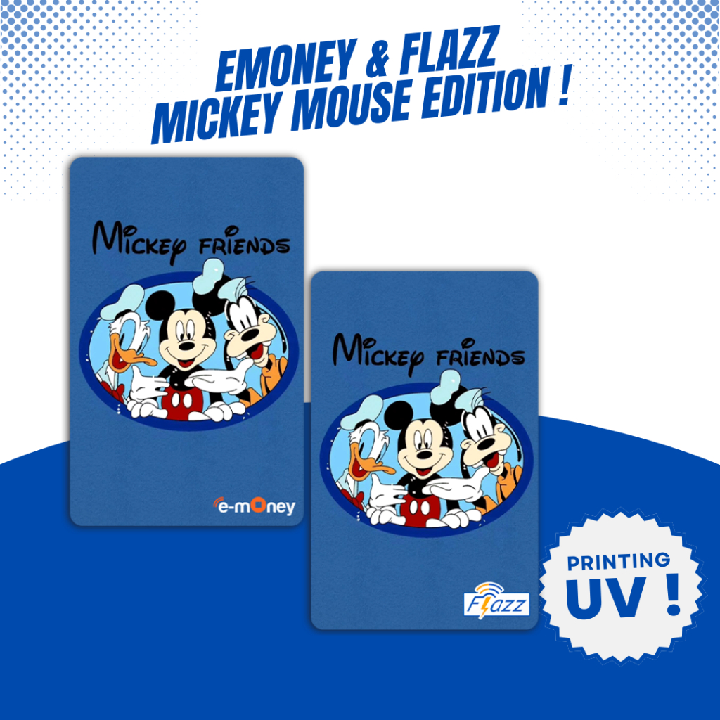 Emoney / Flazz Gen 2 Mickey & Friends - Custom Kartu Etoll Mandiri BCA Gen 2 - Support NFC