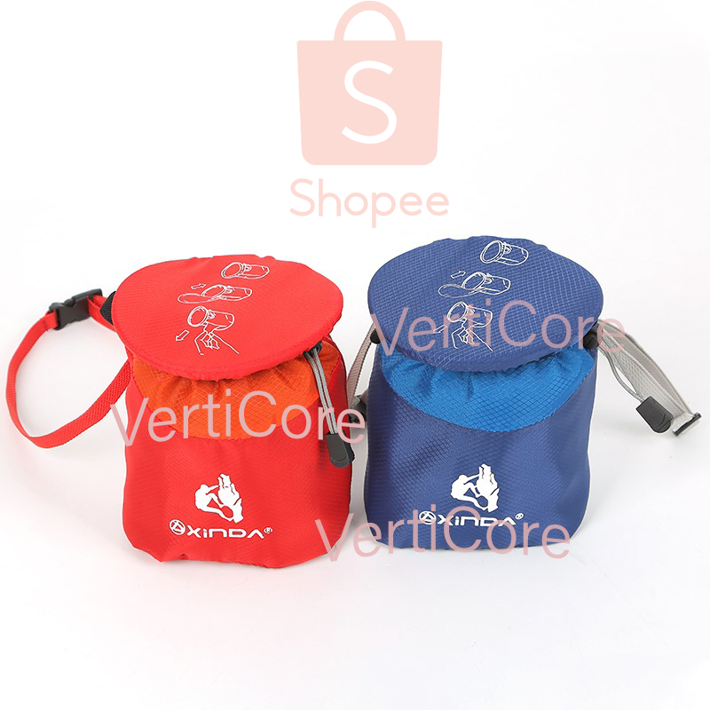 Xinda, Chalk Bag (Bukan Bandi) - Chalk Bag Dengan Penutup Agar Tidak Menumpahkan Magnesium