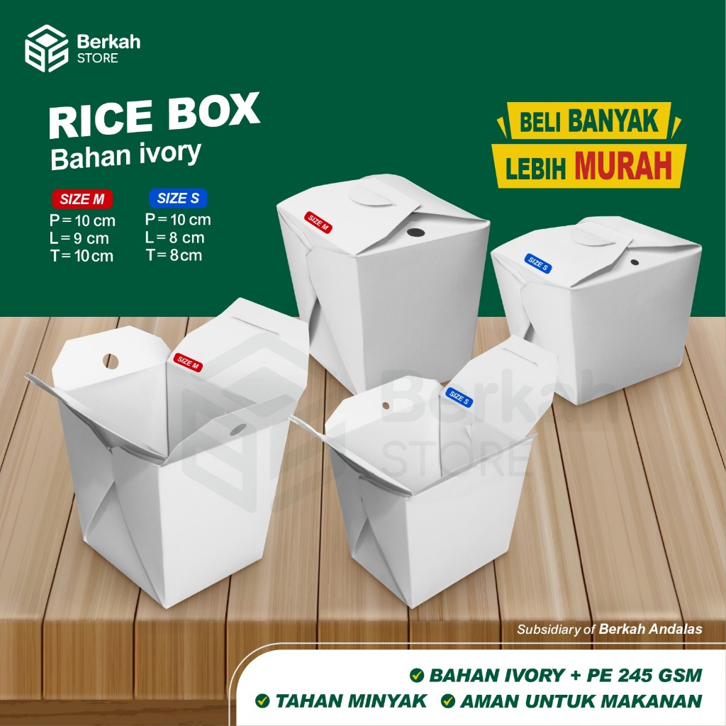 RICE BOX / FOOD PAIL / RICE BOWL / BAHAN IVORY
