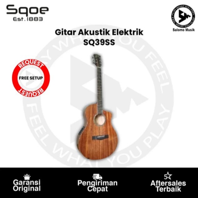 Gitar Akustik Elektrik Sqoe SQ39SS Original